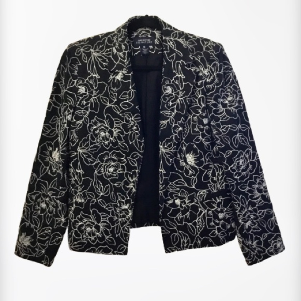 Jones New York Signature Floral Print Blazer 10
